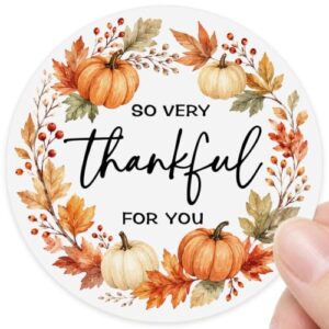 Thanksgiving Party Favor Stickers, Labels for Treat Bags, Gift Bag Seals, Envelope Closures, Friendsgiving Decor, Teacher Treats, Bakery Boxes, Customer Appreciation, 120PCS 2 Inch