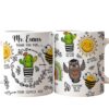 Thank You My Teacher - Personalized Ceramic Coffee Mug Custom Educator Classroom Tea Cocoa Drinkware End of School Year Graduation Mentor Appreciation Present Retirement Cup