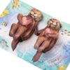 Thboxes 3D Pop Up Anniversary Card with Otters, Envelope & Message Note