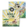 The Dino Crawl© Interactive Children’s Book and The Jungle Crawl© Interactive Children's Book | Fun Rhyming Story for Movement, Reflex Integration & Playtime