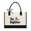 THE Dogfather Canvas Tote Bag For Travel