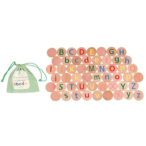 THE Freckled FROG-FF2999 Matching Pairs - Alphabet - Set of 52 - Ages 2+ - Wooden Memory Game for Preschoolers and Elementary Kids - Match Uppercase and Lowercase - Teach Letters, Words and Colors