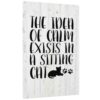 The Idea Of Calm Exists In A Sitting Cat Aluminum Metal Sign, 8X12 Inch, Lover Wall Decor, Themed Home, Living Room, Gift