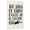 The Idea Of Calm Exists In A Sitting Cat Aluminum Metal Sign, 8X12 Inch, Lover Home Decor, Paw Wall Art, Living Room Bedroom Decoration, Owner Gift