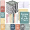Thenshop 10 Set Book Lovers Gifts for Readers Women Inspirational Spiral Notebook Weekly Planner Reading Motivational Pen for Teacher Book Club School Librarian Back to School(Bright Colors)