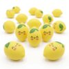 Thenshop 20 Pcs Lemon Stress Balls Bulk Yellow Fruit Themed Stress Relief Toys with Custom Logo Quick Rising Relieve Toys Gift Goodie Bag Fillers for Birthday Summer Lemonade Pool Party