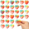 Thenshop 30 Pcs Rainbow Heart Stress Balls Bulk Gay Pride Squeeze for Stress Relief Hand Exercise Pride Month Party Favors LGBTQ Lesbian Gay Day for Coworkers Friends Gifts Relief Desk Decor
