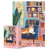 Theo's Puzzles Jigsaw Puzzles 1000 Piece Puzzle for Adults, Families Dogs Beach Day Pieces Fit Together Perfectly (Cozy Cat1)