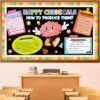 Therapy Office Bulletin Board Decoration Set, Mental Health Office Decor, Back to School Happy Chemicals Poster, School Counselor Must Haves, Calm Down Corner Wall Motivational Art Supplies