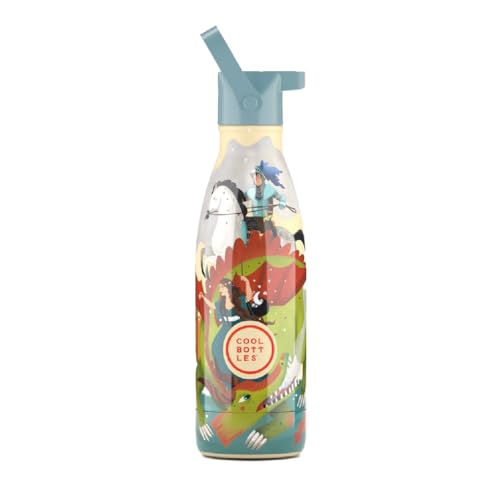 Thermal Bottle for Children – 350 ml – Knight Legend – Stainless Steel Water Bottle – Cool Drinks 36 Hours and Hot 18 Hours – Finished with Embossed Paint – BPA Free – Cool Bottles