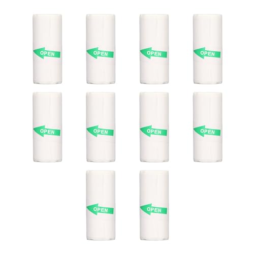 Thermal Printer Paper 10 Rolls Self Adhesive Printing Paper, Mini Print Paper 57x25mm Thermal Sticker Print Paper for Mini Pocket Thermal Printer, Portable Thermal Printer Paper
