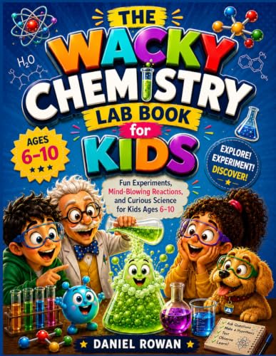 The Wacky Chemistry Book For Curious Kids Ages 6–10: Comic Adventures, Safe Hands-On Chemistry Experiments, Amazing Chemical Reactions, and Fun STEM Activities Using Everyday Household Materials