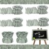 Thiccywoov 6 Rolls 2.5" x 95" Ruffled Bulletin Board Borders for Gingham Farmhouse Decor Bulletin Board Border DIY Border Trims Crafts for Office Home Wall Decor (Gingham,Sage Green)