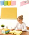 Thickened Color Brick Notebook, A5 720 Pages Hardcover Journal, Soft PU Leather Notebook with Ribbon Bookmark, 80GSM Bleedproof Paper for School Office Notes Gift (Yellow)
