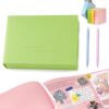 Thickened Color Brick Notebook, A5 Super Thick 720-Page Hardcover Journal, PU Leather Notebook with Ribbon Bookmark, 80GSM Bleedproof Paper, for Planning & Journaling, Note Taking (Green)