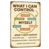 Things I Can Control Sign Mental Health Office Decor Inspirational Classroom Posters Metal Tin Signs - Motivational Wall Decor for Classroom Therapy Office Gifts for School Counselor Growth Mindset Poster