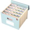 ThinkTex Accordion File Organizer, 26 Pockets Expanding File Folders, Monthly Bill Receipt Documents Organizer, A-Z Colorful Tabs, Letter/A4 Size - Mint Cream