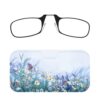 ThinOptics Universal Pod Case + Rectangular Reading Glasses, Wildflower Haze, 49 mm + 2