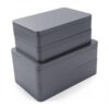 Thintinick 4 Pieces Mixed Sizes Rectangular Empty Tin Box Containers, Black