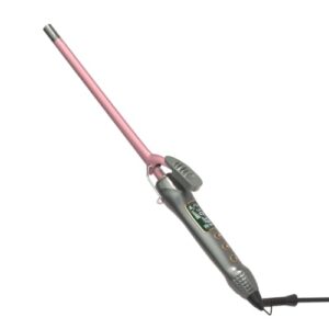 Thirtek 3/8 Inch Curling Iron for Tight Spiral Curls, 9mm Small Ceramic Curling Iron for Short & Long Hair, Fast Heating, 15 Heat Settings, Dual Voltage, LCD Display