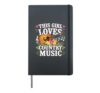 This Girl Loves Country Music Hardcover Journal, Black