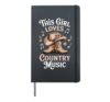 This Girl Loves Country Music Hardcover Journal, Black