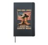 This Girl Loves Jesus And Country Music Hardcover Journal, Black