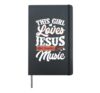 This Girl Loves Jesus And Country Music Hardcover Journal, Black