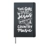 This Girl Loves Jesus And Country Music Hardcover Journal, Black