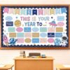 This is Your Year Bulletin Board Set Outer Space Galaxy Welcome Back to School Classroom Bulletin Board Inspirational Planet Astronaut Rocket Cutouts for School Chalkboard Wall Door Decor Supply