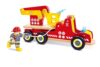 This Toy fire Truck has a Driver, Interactive Siren and Lights, Retractable Hose and Even an extendable Ladder!