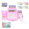 Thonlai Cash Register Toy, Colorful Mini Cash Register for Kids Simulation Role Playing Experience, Plastic, 1 Set (Pink)