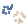 Thonlai Colorfast Lightweight Square Set Fashionable Education Math Game 20 PCS White and Blue