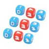 Thonlai Game Dice Set Colorful Cartoon Design for Board Games Educational Activities 9PCS Durable Plastic 1.6x1.6x1.6cm