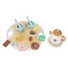 Thonlai Wooden Tea Party Set Stimulate Intelligence Develop Social Skills Pretend Wooden Tea Set for Kindergartens