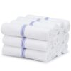 THREAD SPREAD Premium Kitchen Towels Set - 15" x 25" Pack of 12 Striped Pattern Cotton Wash Cloths Dish Towels Set (Blue Stripe) | Ultra Soft Absorbent Quick Drying Kitchen Dish Cloth for Cleaning
