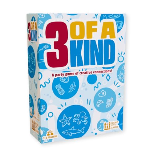 Three of a Kind / 3 of a Kind – Quick Party Card Game for Families and Adults – Ages 10+ – 2 to 8 Players – Weird City Games
