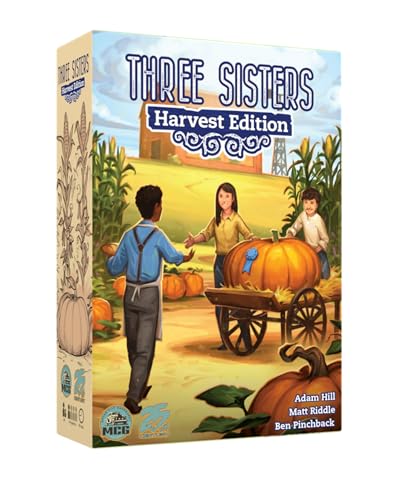 Three Sisters Harvest Edition by 25th Century Games | Ages 12+ | 1-4 Players | Strategy Roll and Write Board Game with Campaign Mode, Solo and Group Play, Standalone Farming Game Inspired