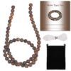 THRELE 6mm Matte Classic Tiger Eye Bead,15-Inch Matte Round Loose Stone Beads with Cord, Bag & Card, Assorted Natural Gemstone Beads for Jewelry Making, Bracelet Crafting Gifts(Approx.60 pcs)