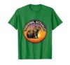 Thriving, Actually Calm Capybara Sunset Design T-Shirt, Men, Kelly Green, XX-Large