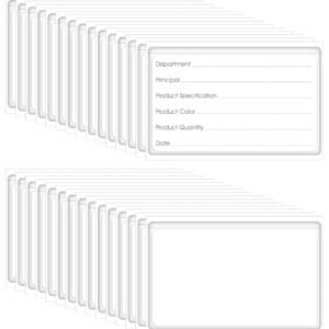 Thrymme 30 Pcs Clear Adhesive Pockets, Self-Adhesive Business Card Sleeves, Clear Plastic Labels Business Card Pockets for Organising Bins, Shelves, Library Files(3.5″ × 2.4″)