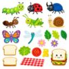 Thryvomniq Bug Sandwich Printed Felt Story Pieces with Hook-and-Loop Set