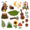 Thryvomniq The Very Talented Click Beetle Felt Story Pieces with Hook Dots
