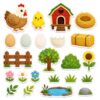 Thryvomniq Where’s Baby Chick Felt Story Set with Hook-and-Loop Pieces