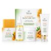 Thévaa Turmeric Skincare Set with Face Soap, Face Serum, Face Cream & Face Mask, Hyaluronic Acid, Aloe Vera & Shea Butter, Hydrating Daily Facial Care for Smooth Radiant Skin