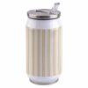 T&H XHome Burnt Orange Stripes 10oz Stainless Steel Tumbler with Lid & Straw-Double Wall Vacuum Insulated Travel Mug Terra Cotta Water Bottle Coffee Beverage Drinks Cup
