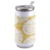 T&H XHome Conch 10oz Stainless Steel Tumbler with Lid & Straw-Double Wall Vacuum Insulated Travel Mug Coastal Sea Snail Ocean Summer Plaid Yellow Water Bottle Coffee Beverage Drinks Cup