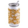 T&H XHome Marine Life 10oz Stainless Steel Tumbler with Lid & Straw-Double Wall Vacuum Insulated Travel Mug Coastal Starfish Conch Shell Plaid Orange Water Bottle Coffee Beverage Drinks Cup
