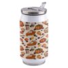 T&H XHome Pumpkin Pie Coffee Cups 14oz Stainless Steel Tumbler with Lid & Straw-Double Wall Vacuum Insulated Travel Mug Burnt Orange Water Bottle Coffee Beverage Drinks Cup