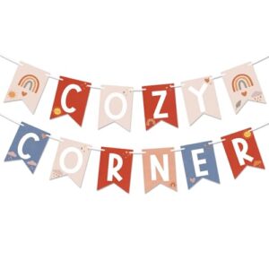 Tiamon 12 Pcs Cozy Corner Banner Decorations Boho Safe Space Classroom Decoration Calming Corner Hanging Banner Decor for Therapy Counselor Nursery Office Back to School Classroom Decor
